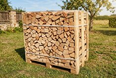 Suché palivové dřevo rovnané, smrk/borovice, délka 50 cm, 1 prmr