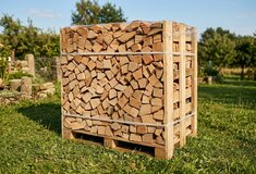 Suché palivové dřevo rovnané, smrk/borovice, délka 40 cm, 1 prmr